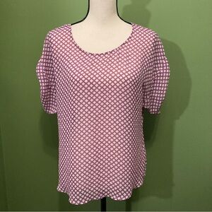 GAP Pink and White Patterned Blouse